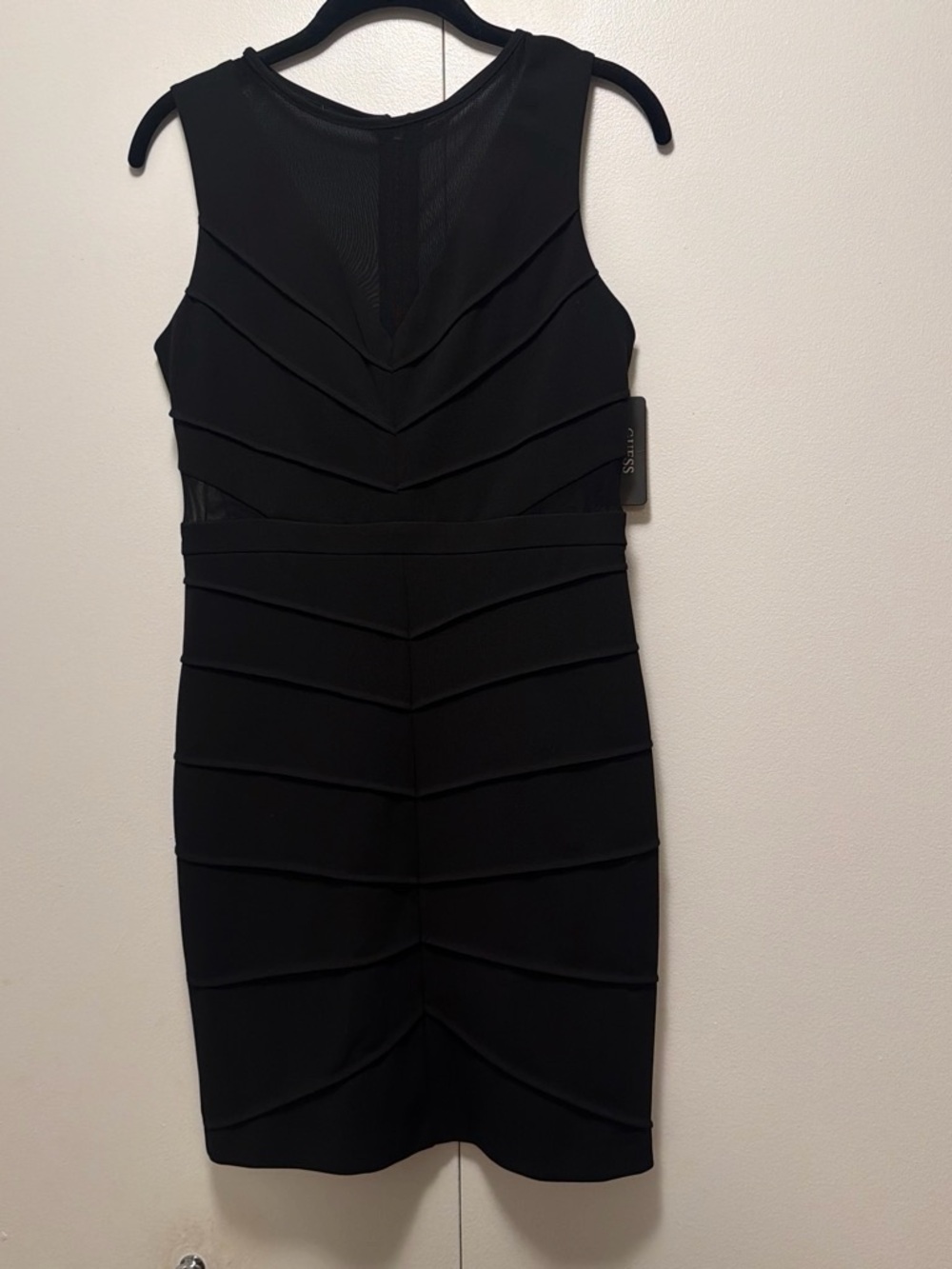 Guess Black Sleeveless Layered Mini Dress